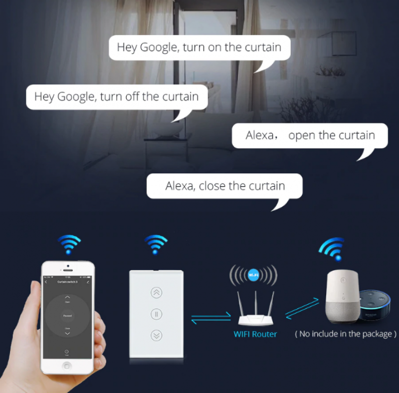 Công tắc thông minh wifi điều khiển cửa cuốn từ xa